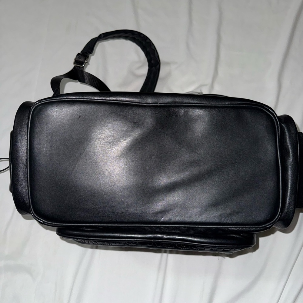 Steve Madden Black Embossed Backpack/Diaper Bag - Picture 11 of 13